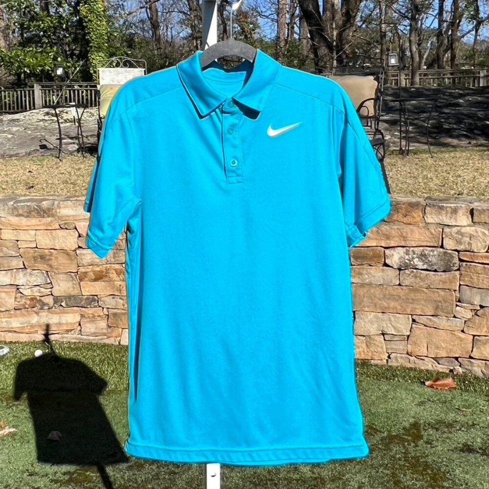 Nike Dri-Fit Turquoise Short-Sleeve Polo